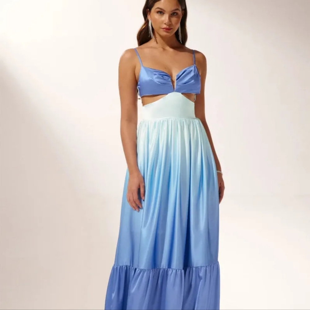 Ethel Cut-out Gradient Maxi Slip Dress
